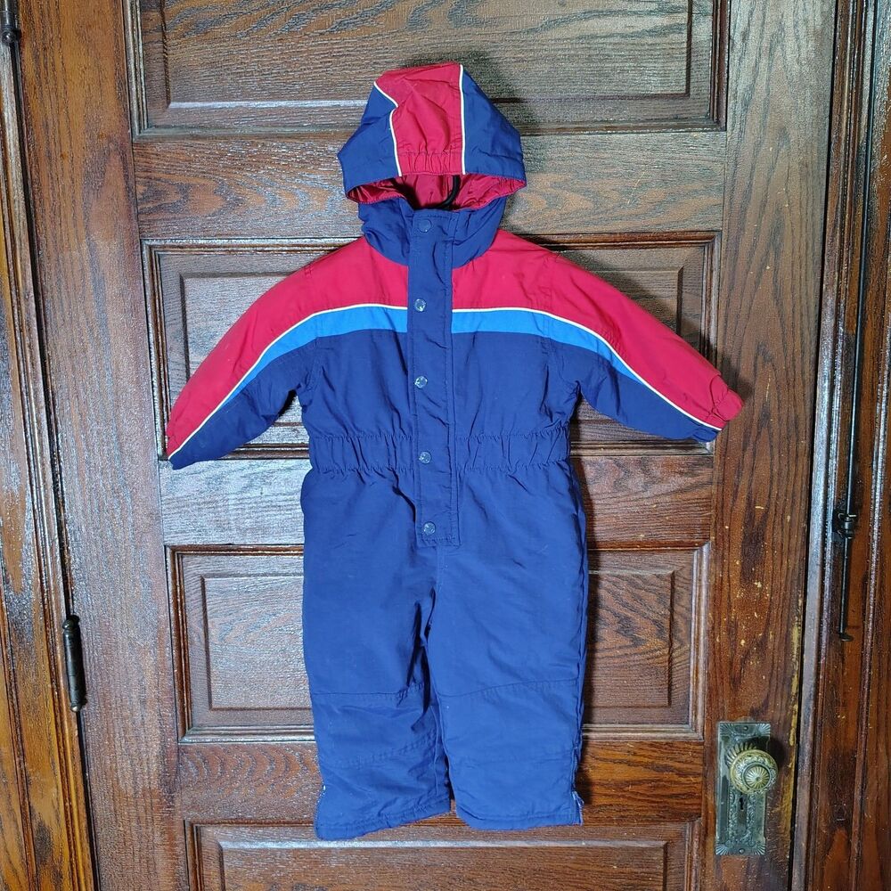 VTG Colorblock One Piece Boys Snowsuit Size 2t